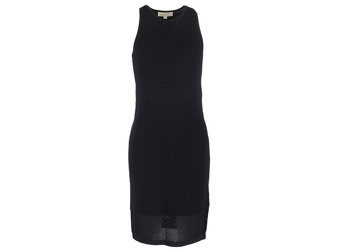 Vestido mini de viscose preta com decote halter tricotado da Michael Kors Preto