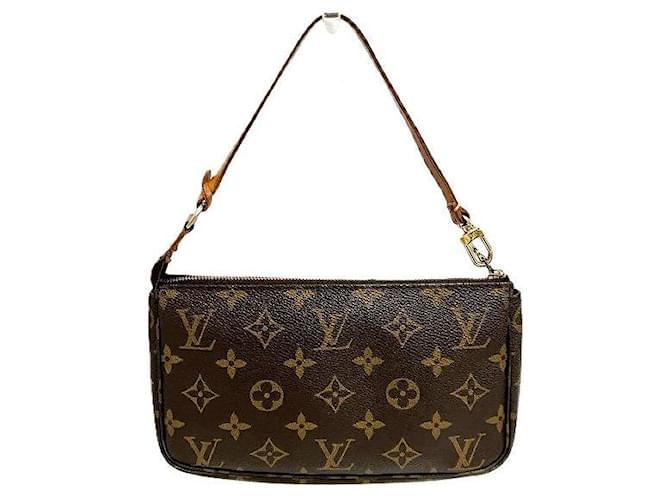 Bolsa Pochette Acessórios Monograma Louis Vuitton Marrom Lona  ref.2064711