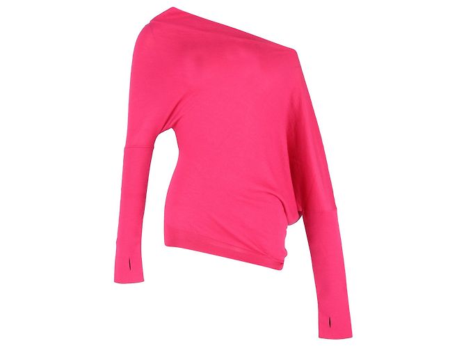 Pull asymétrique à une épaule Tom Ford en cachemire rose