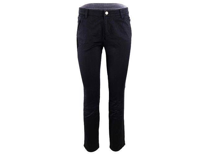 Jeans Louis Vuitton com faixa preta - anos 2000 Preto