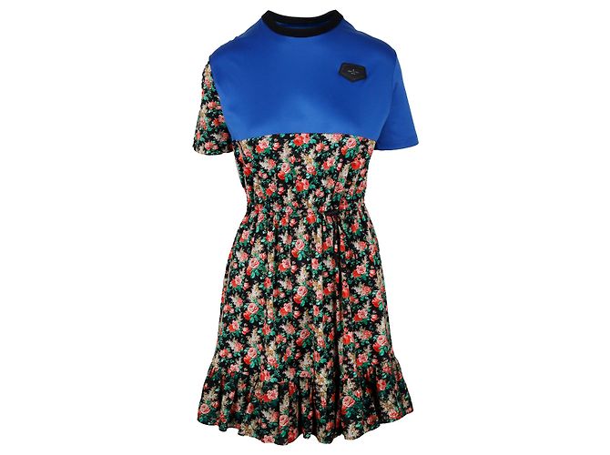 Vestido túnica con estampado de rosa Louis Vuitton - años 10 Multicolor