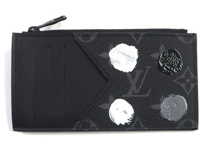 Portacarte con monete Monogram Eclipse di Louis Vuitton Nero