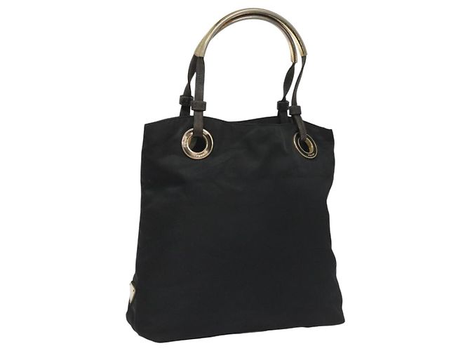 PRADA Borsa a mano in nylon nero Auth bs22622