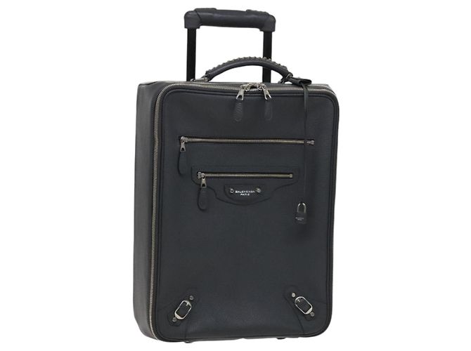 BALENCIAGA Estojo de couro cinza 235225 Auth ac3540