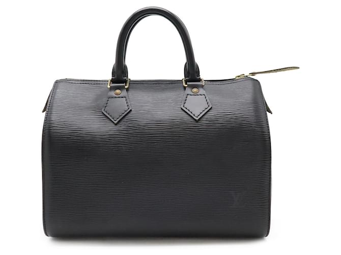 Louis Vuitton Epi Speedy 25 Handbag Black Leather  ref.2066454