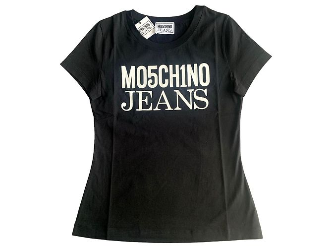 Camiseta Moschino Jean de algodão preto com logo