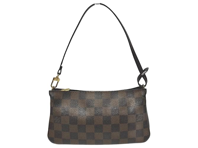 Bolsa Pochete Louis Vuitton Damier Navona Marrom Damier ebene Lona  ref.2066593