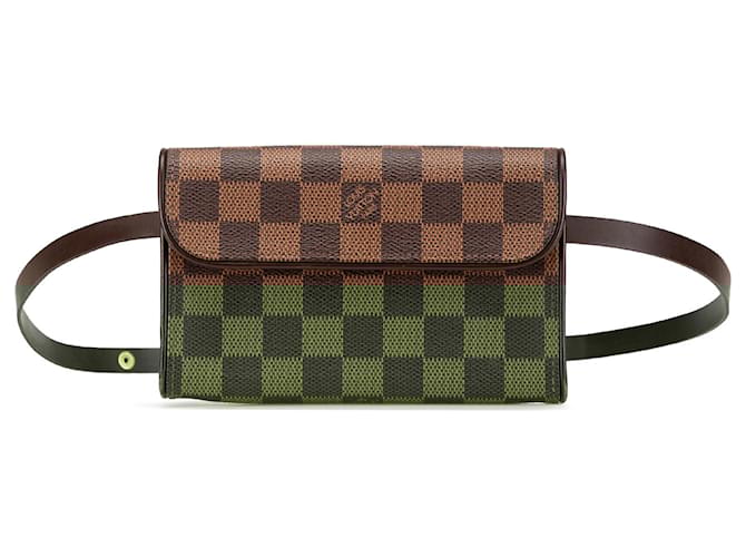 Louis Vuitton Brown Damier Ebene Florentine Pochette Cloth  ref.2066817