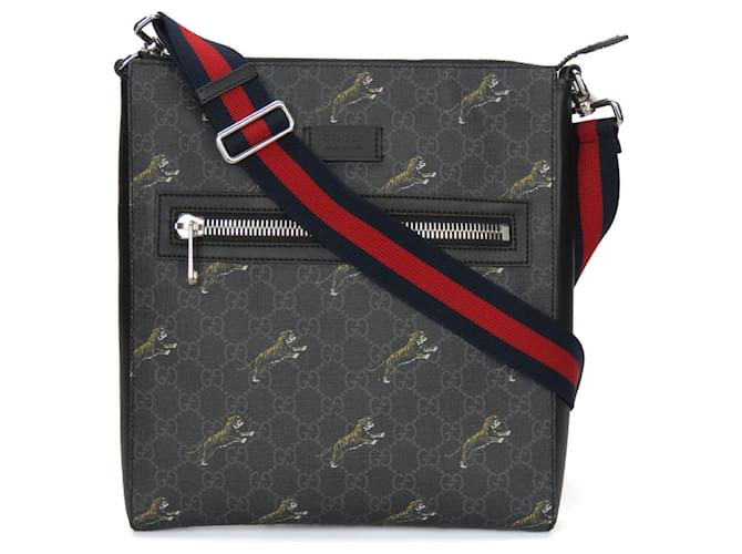 Gucci Shoulder Bag 474137 GG Supreme Canvas Brown Black Cloth  ref.2067033