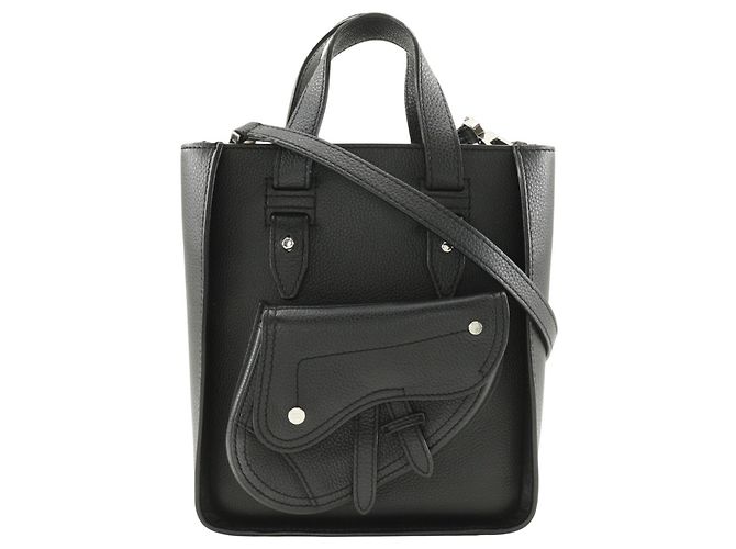 Christian Dior Saddle Mini Tote-Handtasche Schwarz