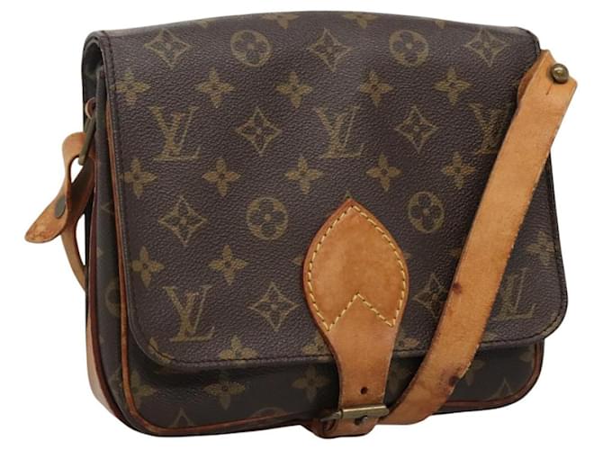 Louis Vuitton Cartouchiere Brown Cloth  ref.2067686