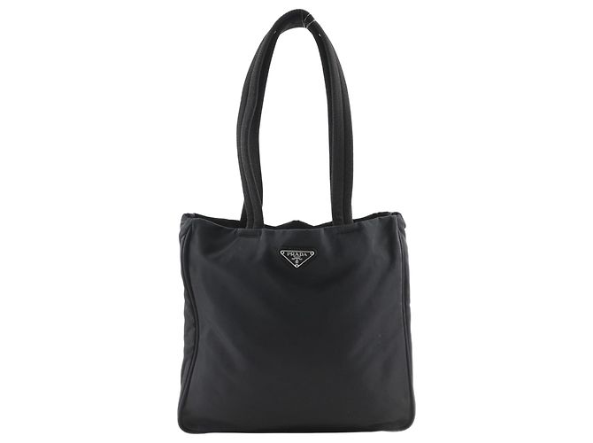 Prada schwarze Nylon-Tote-Tasche