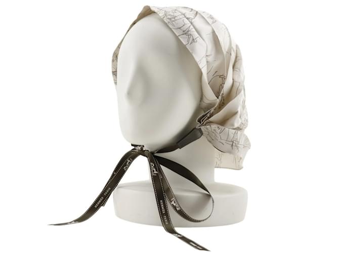 Hermès Hermes Silk Head Scarf for Women Beige  ref.2067982