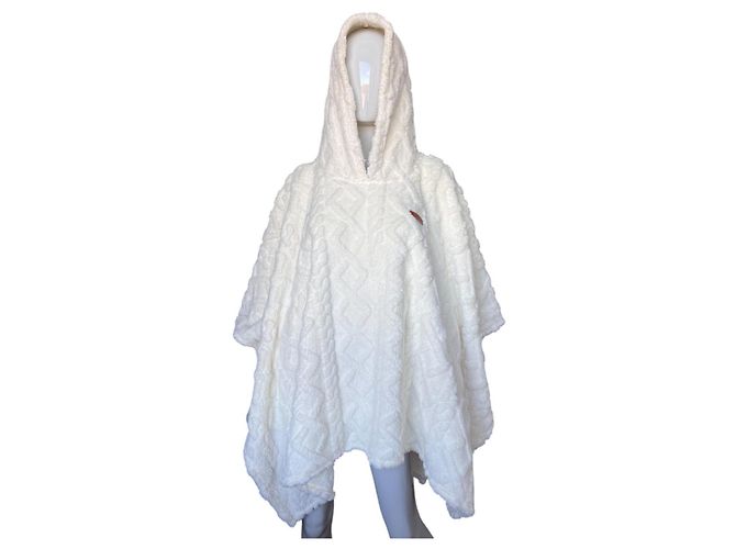 Christian Lacroix Nachtwäsche Robe Poncho Weiß