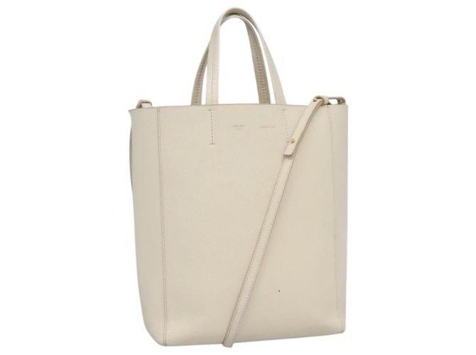 Céline CELINE Handtasche aus Leder 2 in 1 Weiß Auth BA203