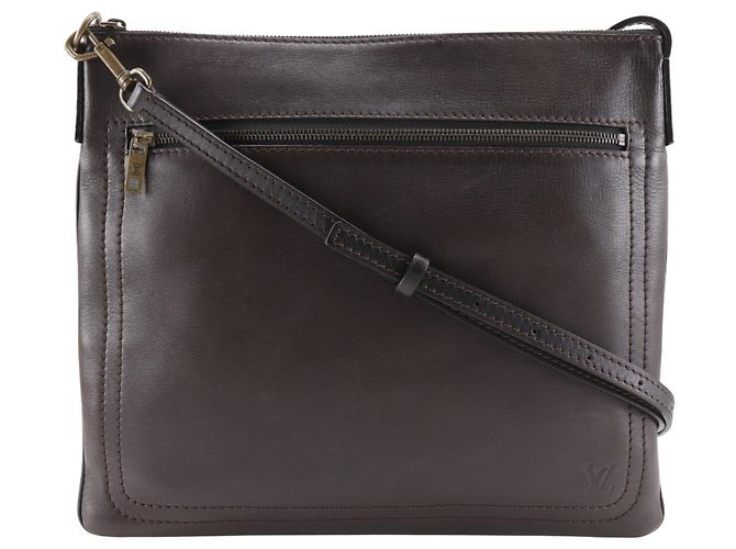 Sac Plat à épaule Louis Vuitton Marron