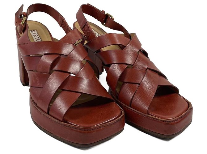 Sartore Sandalen aus Leder Größe 40