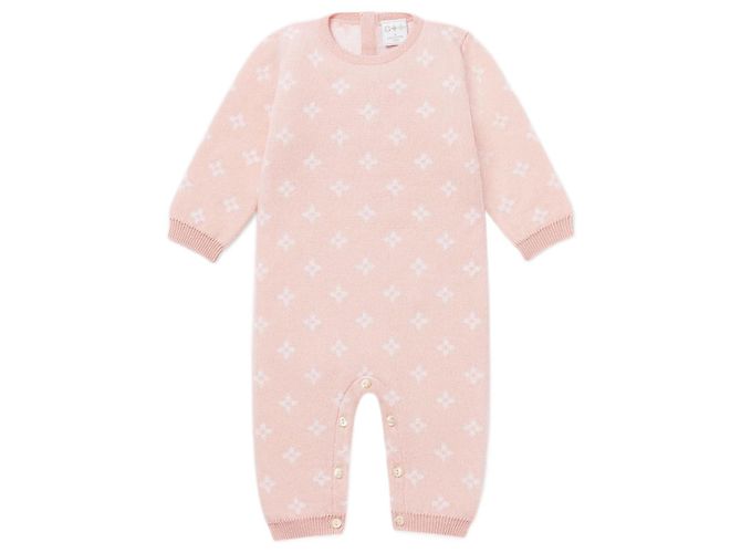 LOUIS VUITTON Neue rosa Kaschmir-Einteiler 6 Monate Pink