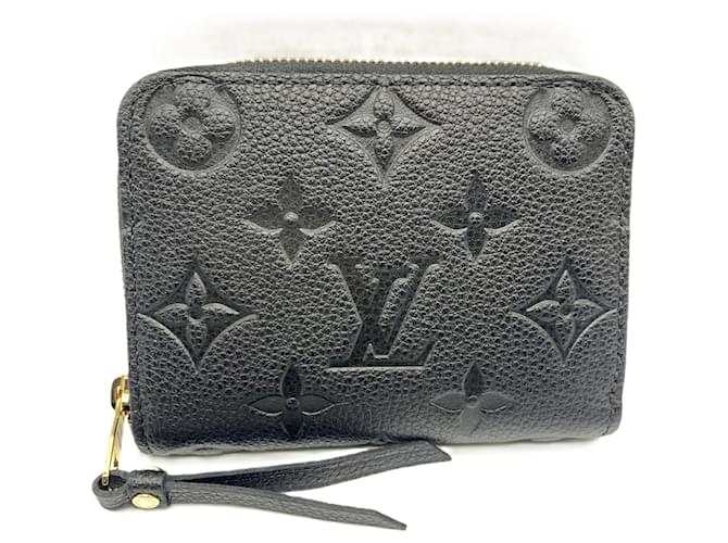 Louis Vuitton Zippy Coin Purse Black Leather  ref.2068723