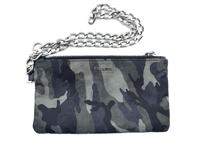 Pochette à pièces en nylon Prada Chain 2M1273