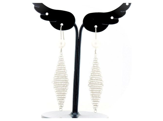 Tiffany & Co Pendientes de plata con perlas de agua dulce Tiffany