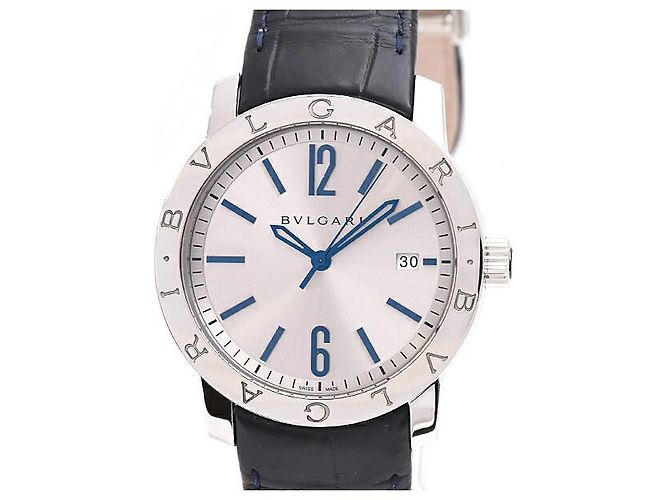 Bulgari Relógio automático Bvlgari Bvlgari com mostrador prateado BB39C6SLD usado Prata