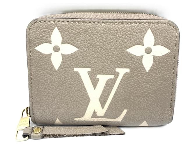 Louis Vuitton Monogram Empreinte Zippy Coin Purse Beige  ref.2068892