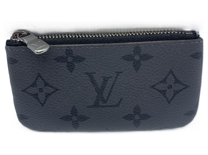 Louis Vuitton Monogram Eclipse Coin Case Keyring