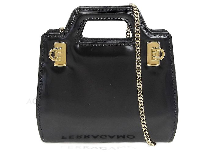Bolsa Micro Mini Gancini Wanda da Salvatore Ferragamo Preto