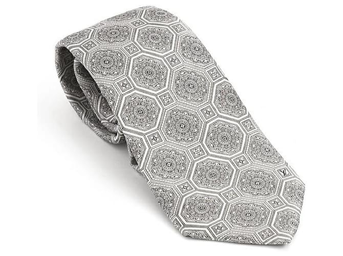 Gravata de seda Louis Vuitton Monograma Flor Marrom  ref.2069064