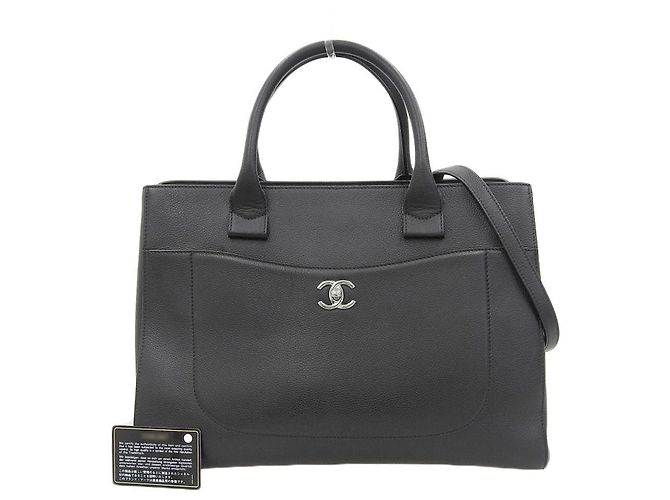 Bolsa de couro grande Neo Executive da Chanel Preto