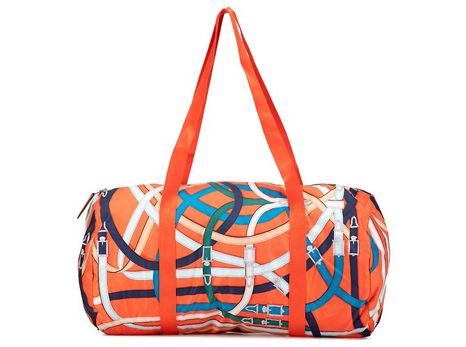 Duffle Hermès Orange Cavalcadour Airsilk Reisetasche 44