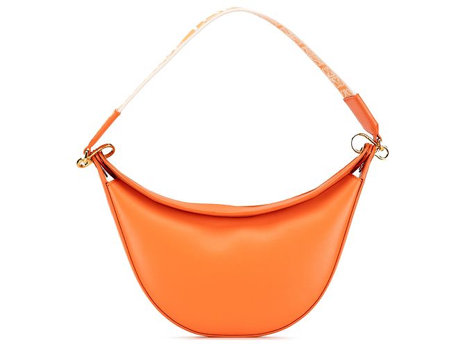 LOEWE Laranja Pequena Bolsa Luna de Couro