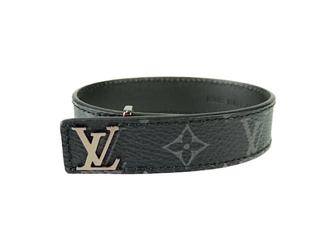 Louis Vuitton Black Monogram Eclipse Charm Bracelet Leather Cloth  ref.2070231