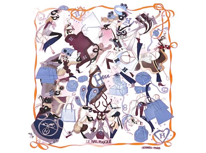 Hermès Carré 70 LE BAL MASQUE en soie Hermes Multicolore  ref.2070608