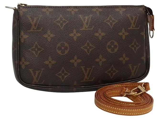 Pochette Accessoire Louis Vuitton Marrom Lona  ref.2070773
