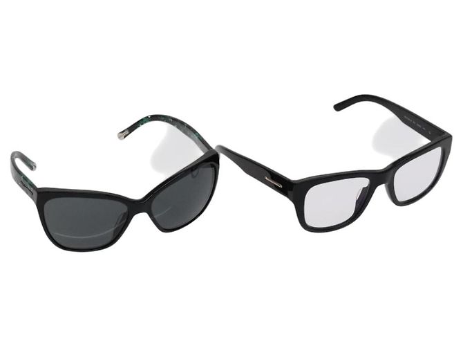 Occhiali da sole Christian Dior Plastica 2Set Nero Auth bs22537
