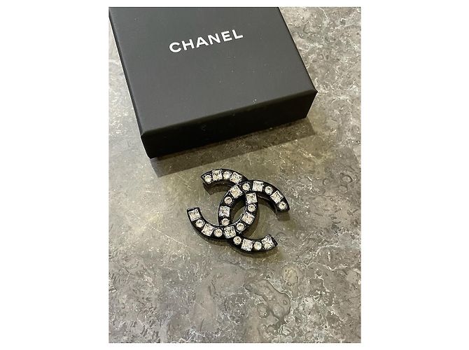 CHANEL Spille e fermagli T. Plastica Nero