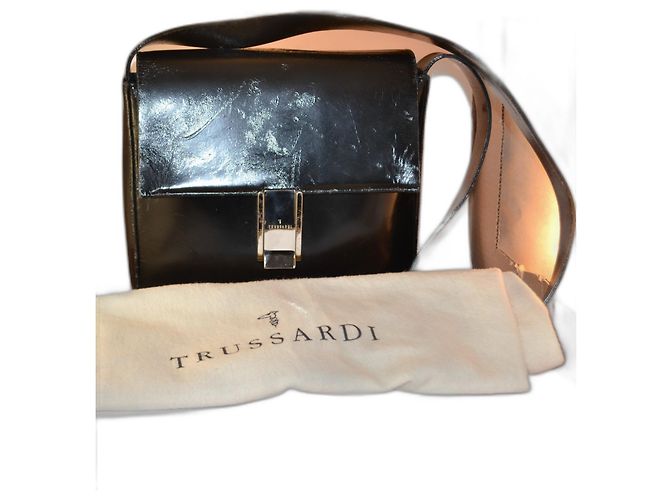 Trussardi Handtasche aus schwarzem Leder