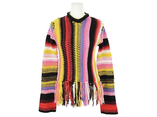 Chloé Mehrfarbiger Wollpullover Mehrfarben Wolle