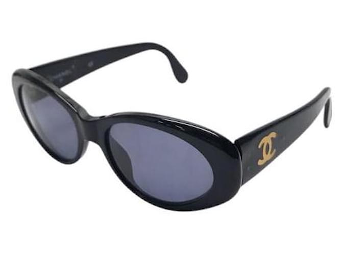 Chanel Coco CC Logo Sonnenbrille 05974 Schwarz Golden 