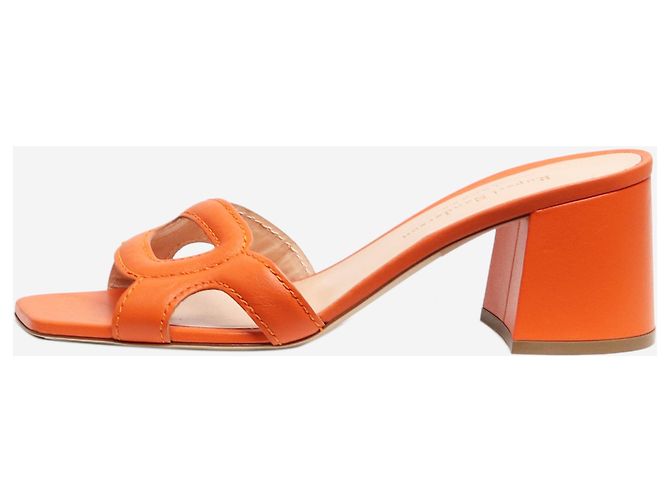 Rupert Sanderson Orange block heels - size EU 38 (UK 5)