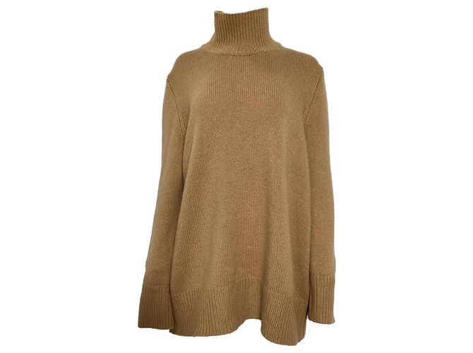 Der Rollkragenpullover Mélange Hepny von The Row aus braunem Kaschmir Rot