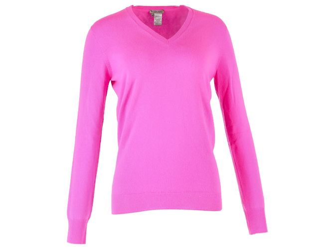 Bottega Veneta Strickpullover mit V-Ausschnitt aus rosa Wolle Pink