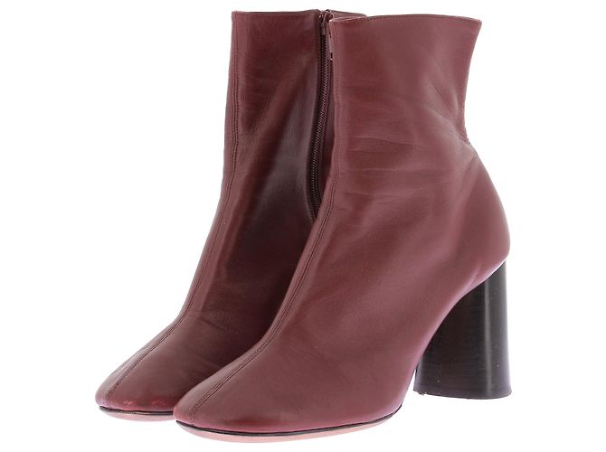 Céline Botines CELINE T.EU 37.5 Cuero Burdeos