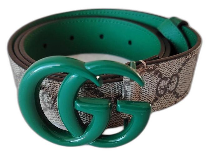 CINTURA REVERSÍVEL GG MARMONT DA GUCCI. Bege