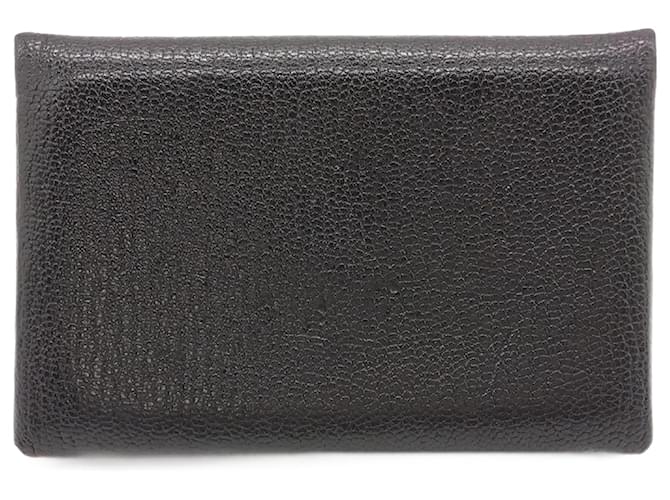 Hermès Hermes Calvi Card Case in Black Chevre Leather Diamond  ref.2072186