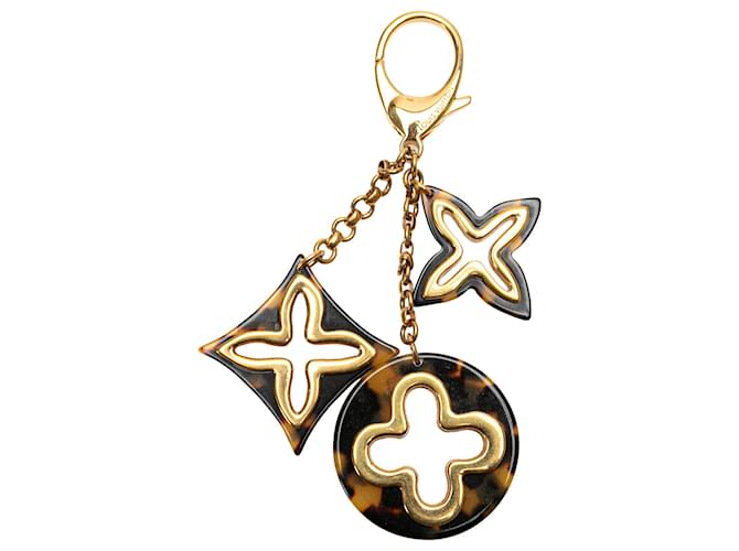 Louis Vuitton Gold Gold Plated And Resin Insolence Bag Charm Brown Golden Metal Plastic Gold-plated  ref.2072236