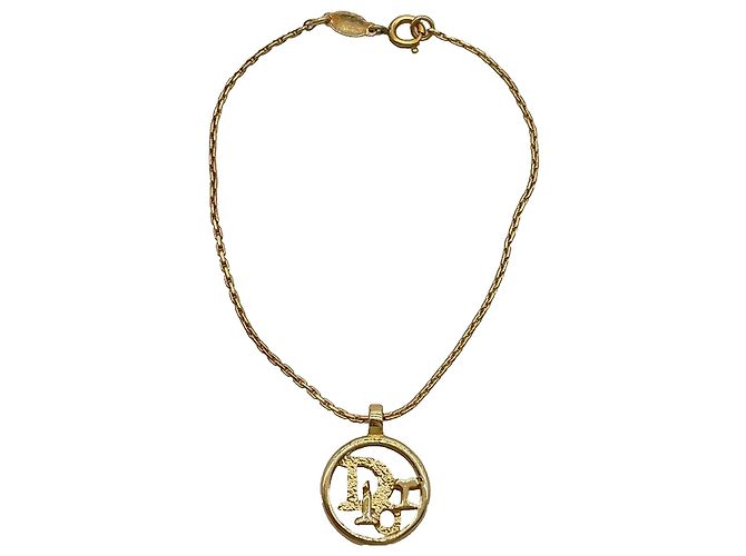 Bracciale color oro con logo Christian Dior Gold hardware