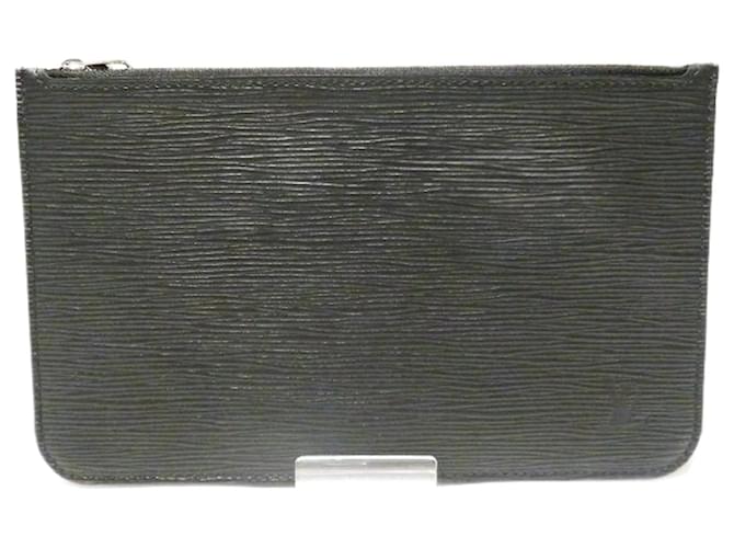 Louis Vuitton Epi Neverfull MM Pouch Black Leather  ref.2072991